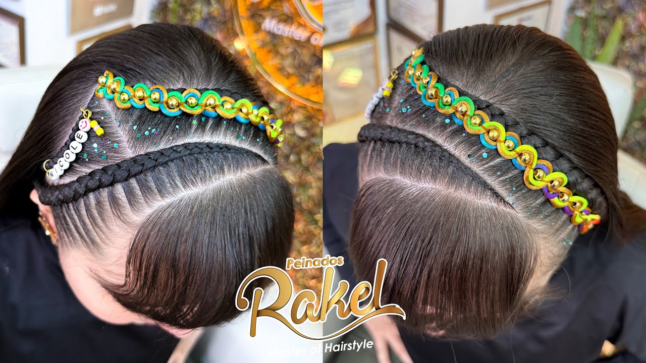 PEINADO INFANTIL/ fácil y con un encintado ESPECTACULAR 🤩/ Peinados Rakel 