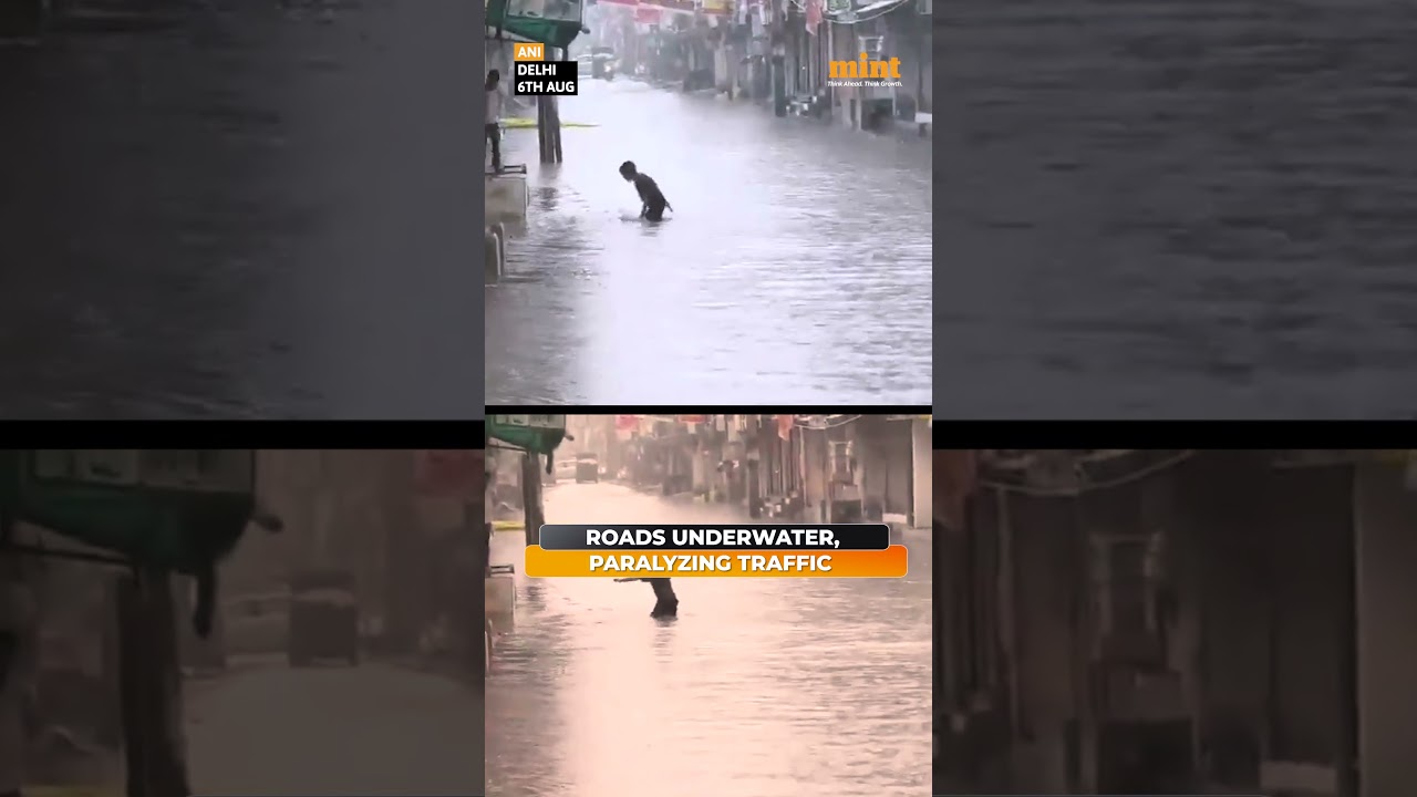 Watch: Heavy #Rain Cripples #Delhi, Severe Waterlogging Paralyses Traffic