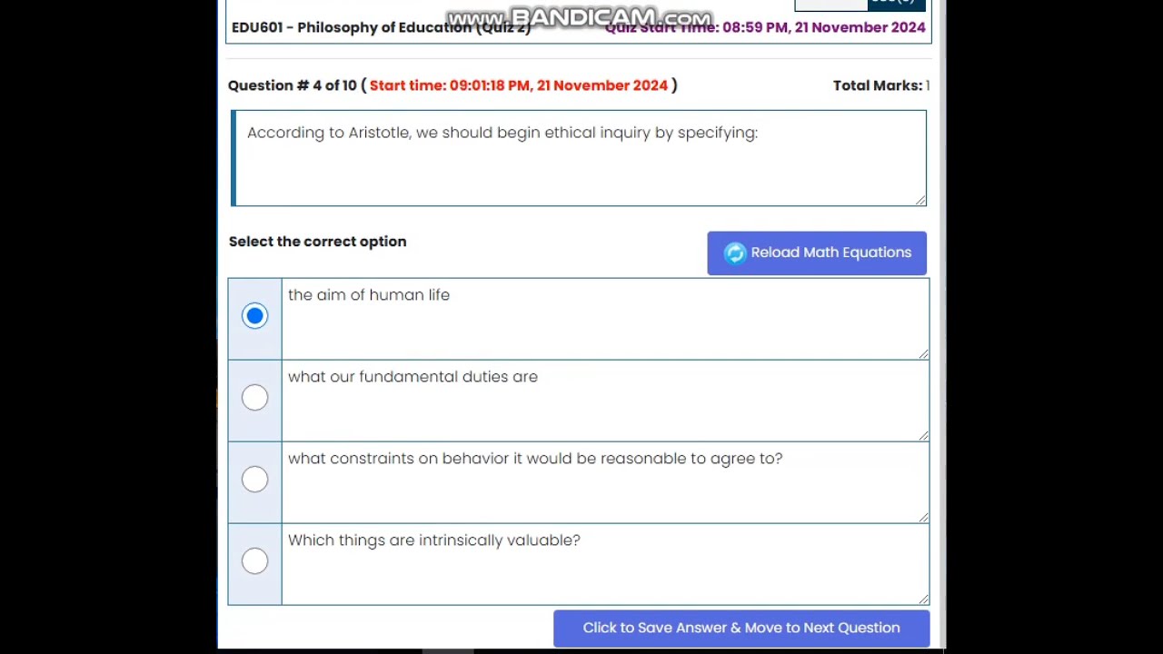 Virtual University   Quiz #2 EDU 601 fall 2024