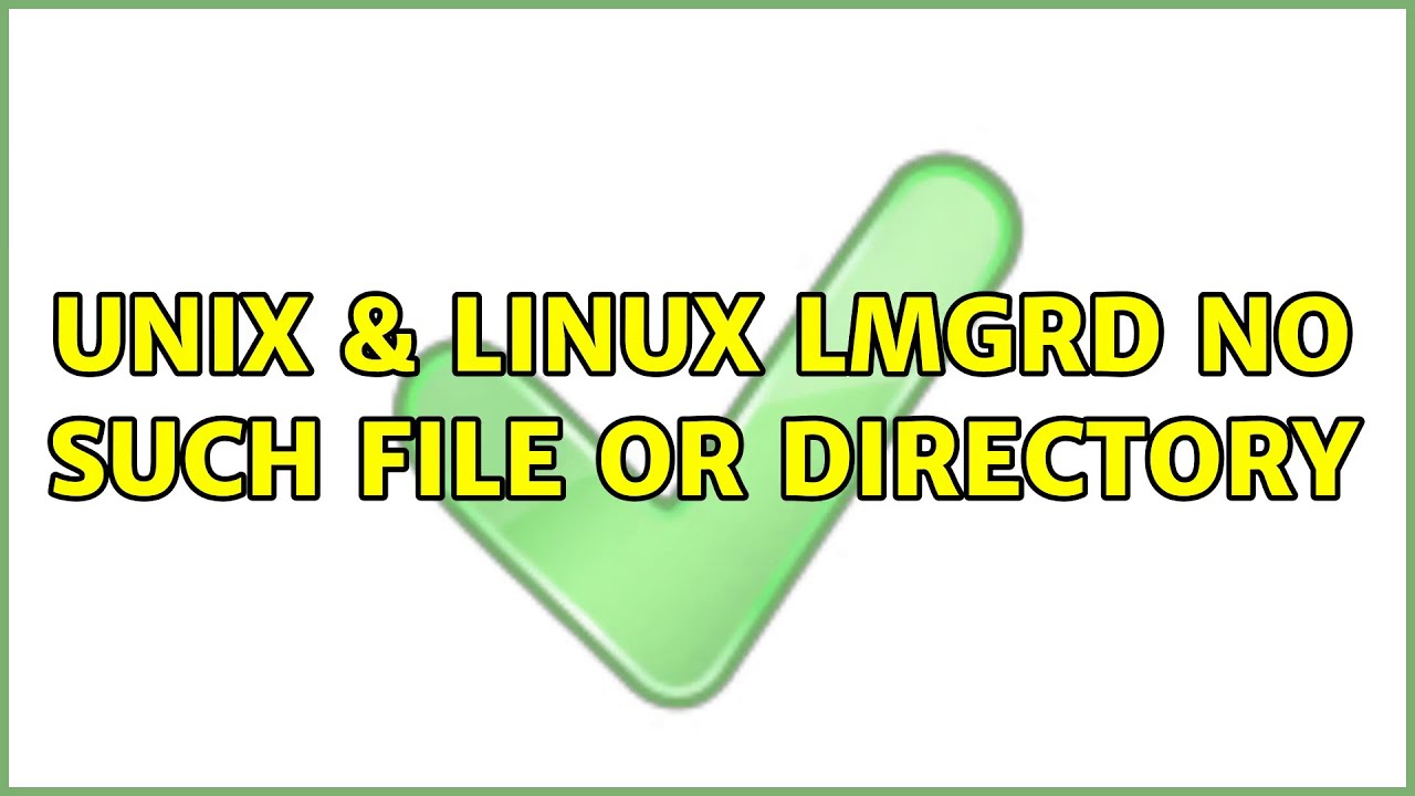 Unix & Linux: lmgrd: No such file or directory