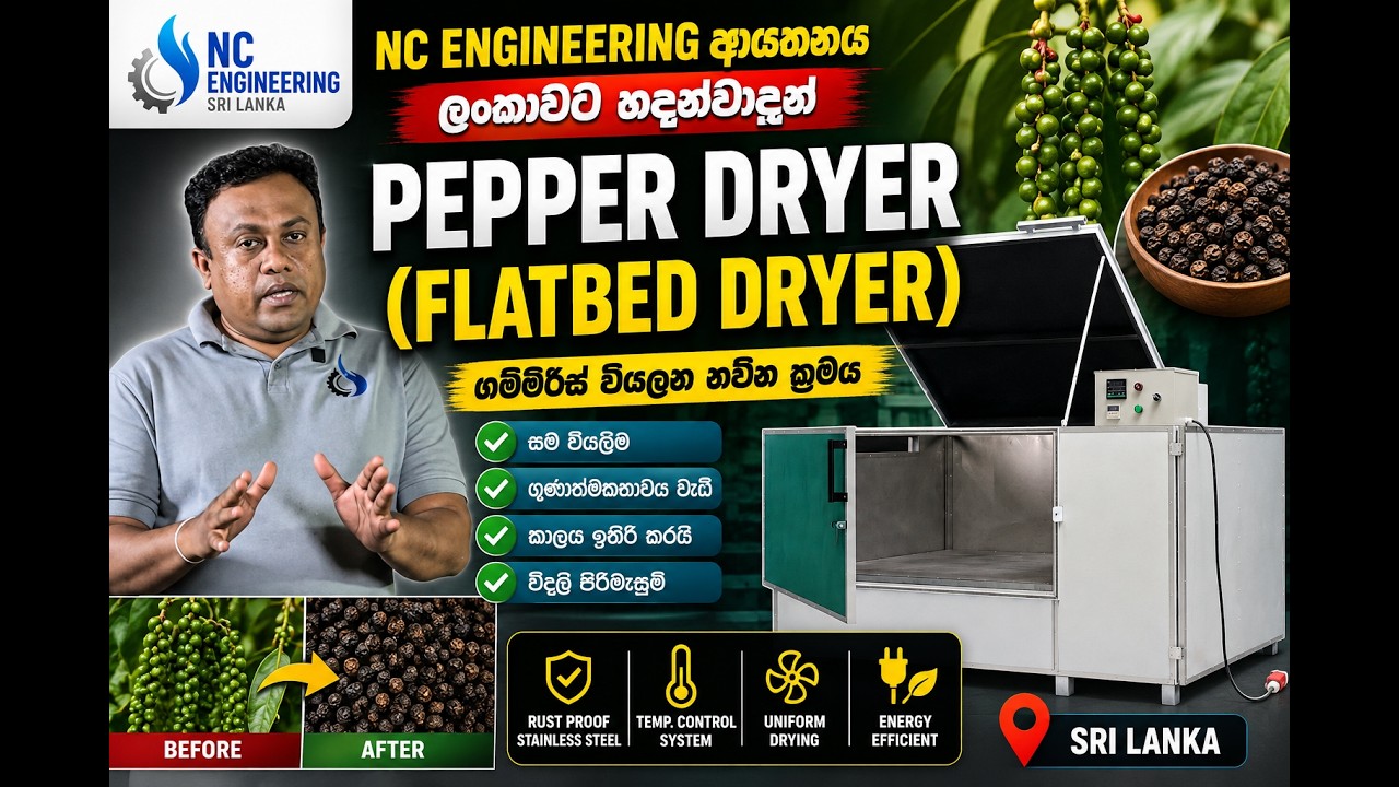 Pepper dryer (flatbed dryer)