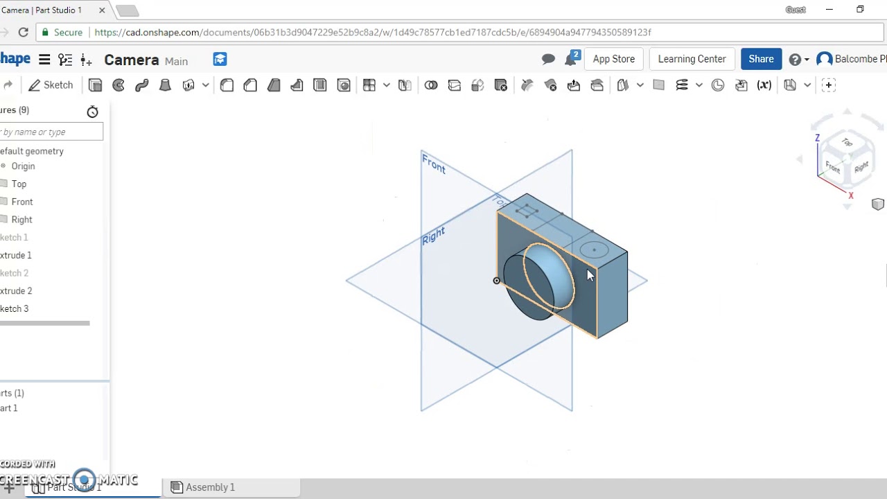 HOW TO MAKE A CAMERA IN ONSHAPE!!!