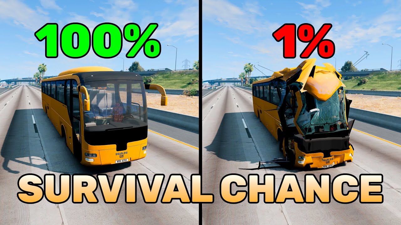 BeamNG.drive Realistic Crashes #15 | Epic Survival Chance Test