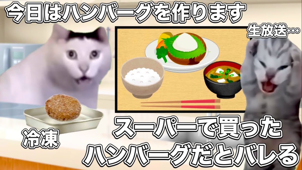 ラブライブのハンバーグ事件メドレー【猫ミーム】 #猫マニ #猫ミーム