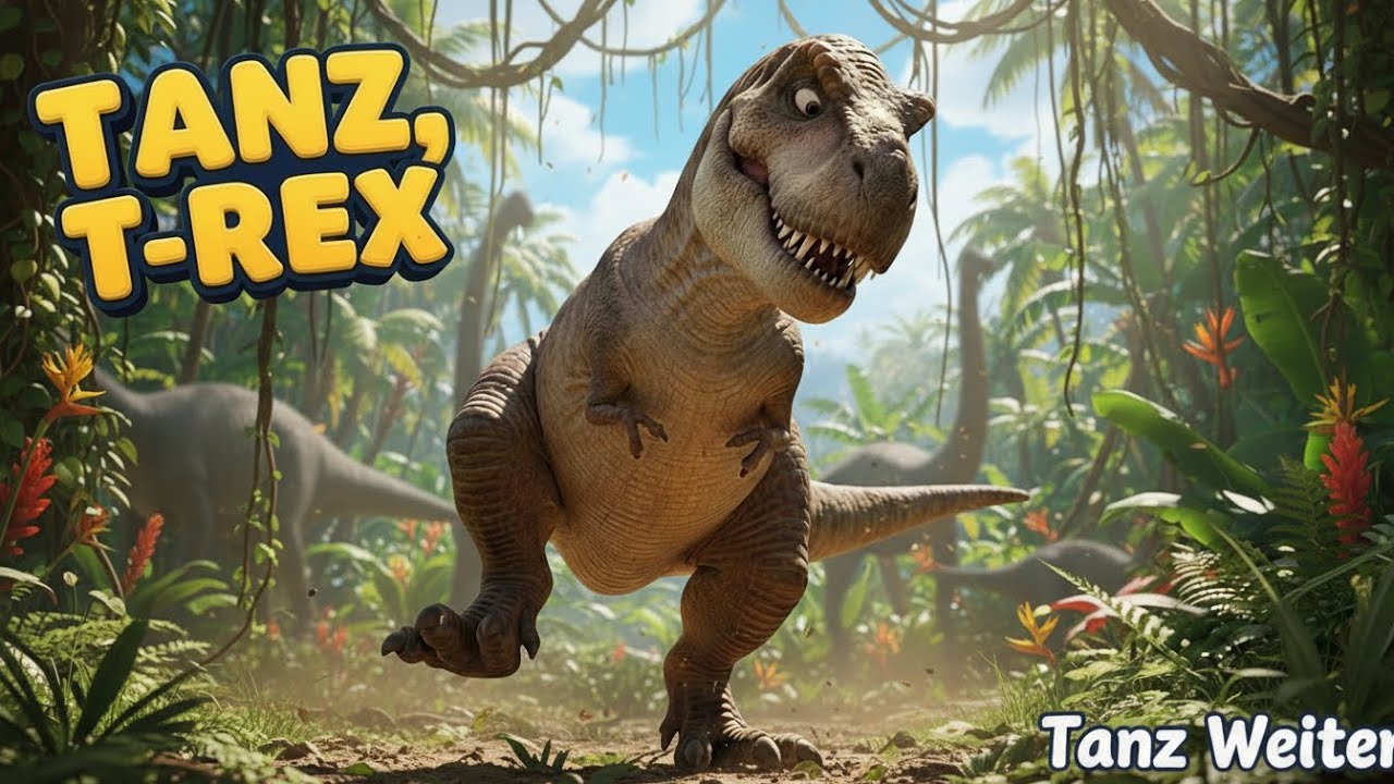 Tanz, T-Rex, Tanz noch mal! | Dinosaurier Tanzlied für Kinder | Mein LiederGarten