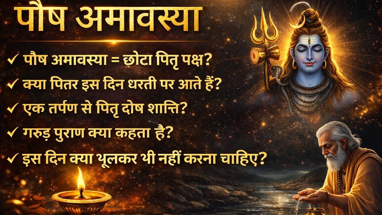 पौष अमावस्या.( 19 december 2025 )का रहस्य | पितर इस दिन आते हैं? | भूलकर भी न करें ये काम