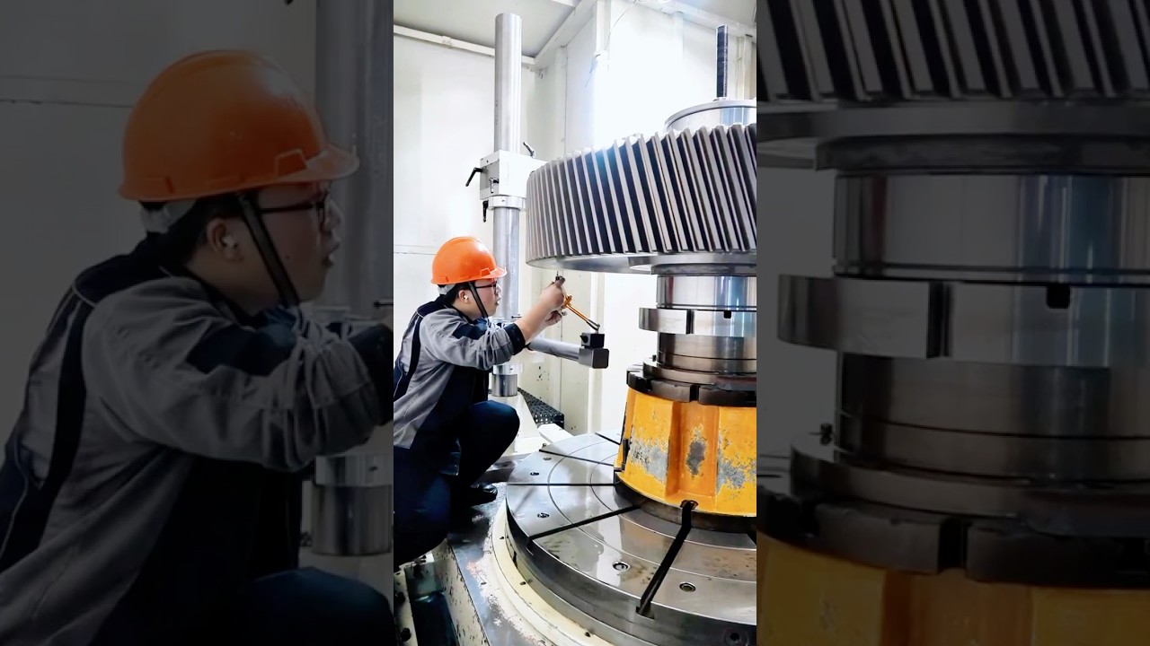 large high precision gear grinding process  #gear #highprecision #machinery   #factory #grinding