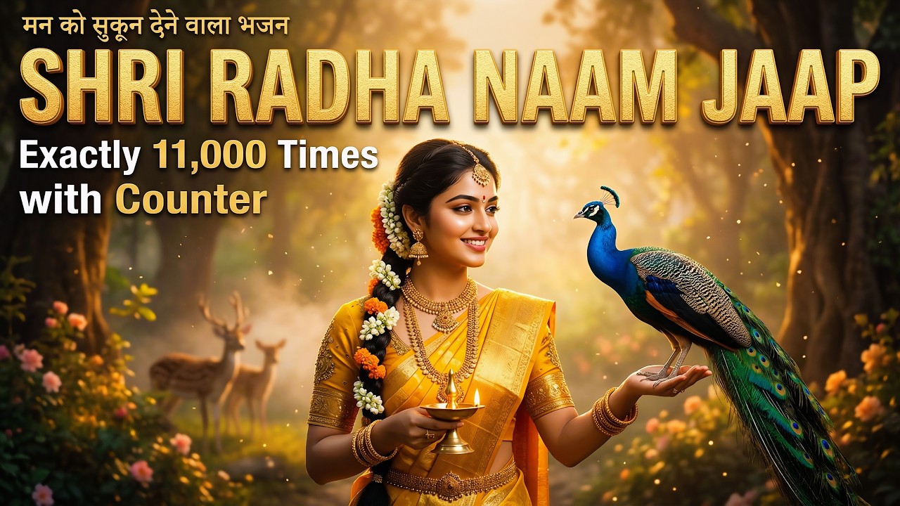 अखंड श्री राधा नाम जप 11000 Baar Shri Radha Naam Jaap 11000 Times Radha Naam Dhun | Braj Dham Dhun