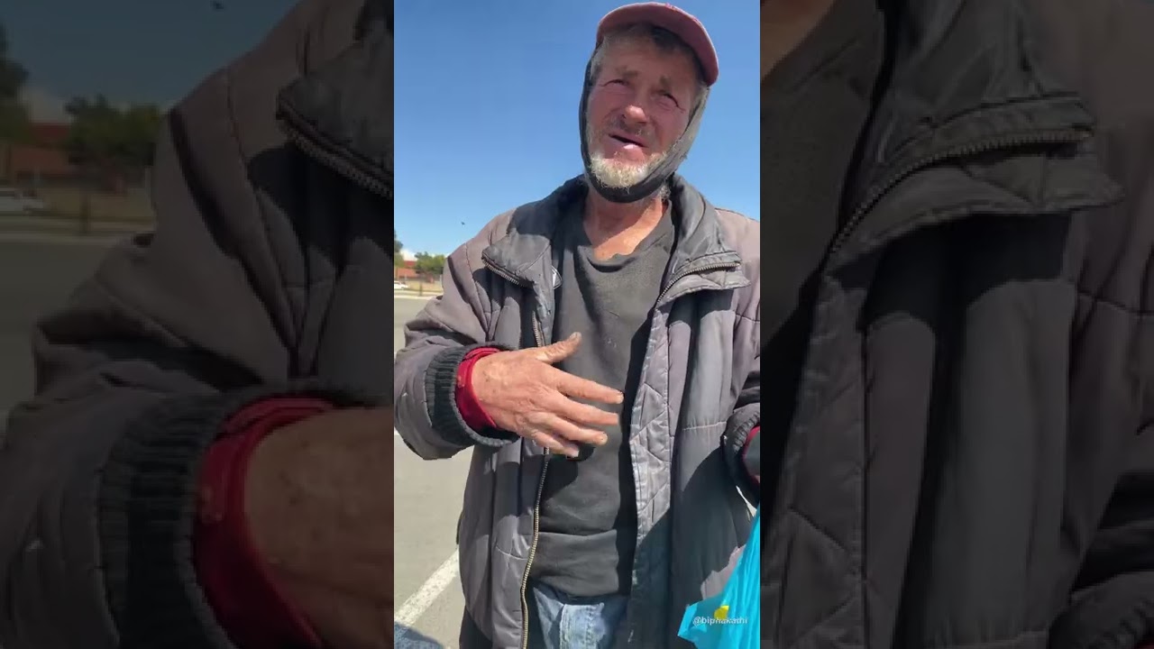 HOMELESS MAN GAVE HIS BREAD AWAY!