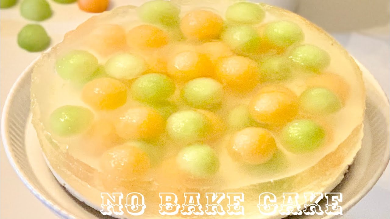 No Bake Melon Cake || Honeydew Cantaloupe No Bake Cake