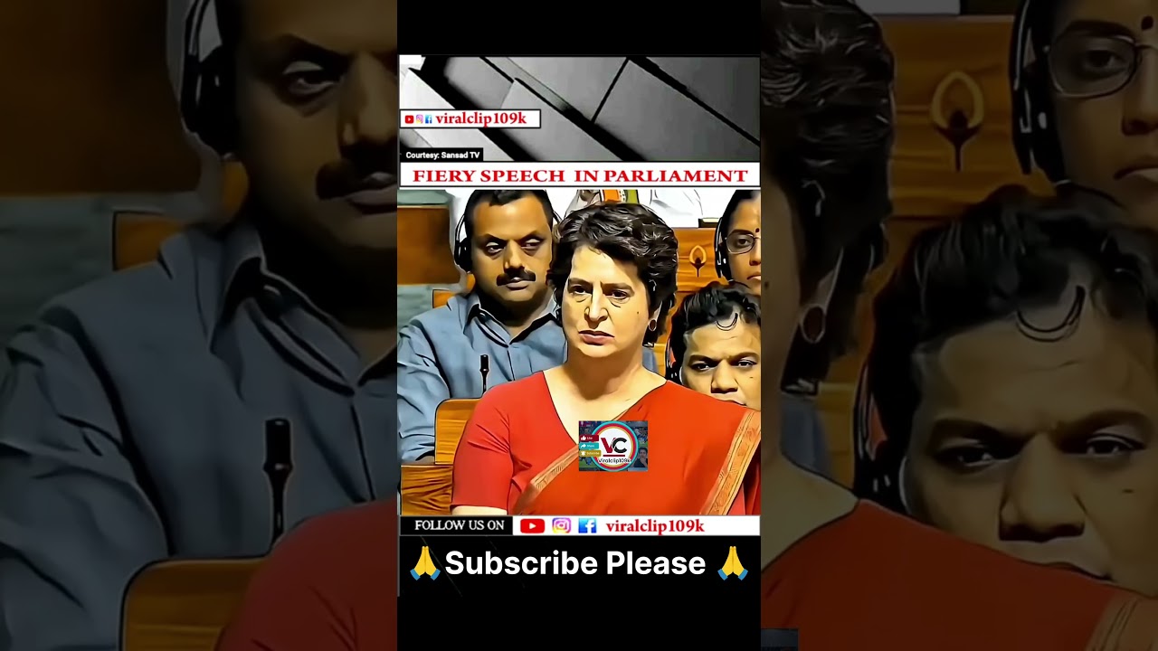 Priyanka Gandhi || Fiery Speech in Parliament|| The Political Leader #parliament #loksabha