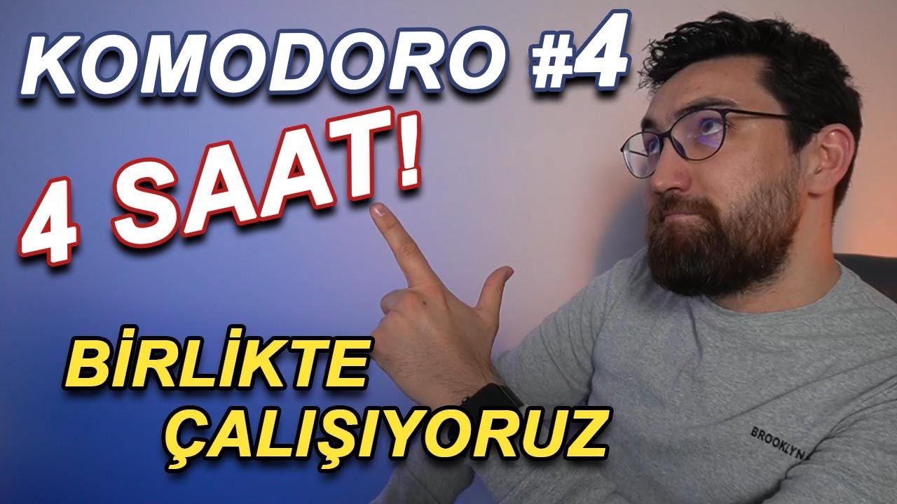 Mert Hoca ile Komodoro #4 | Birlikte Ders Çalışıyoruz | 4 Saat | #merthocailekomodoro
