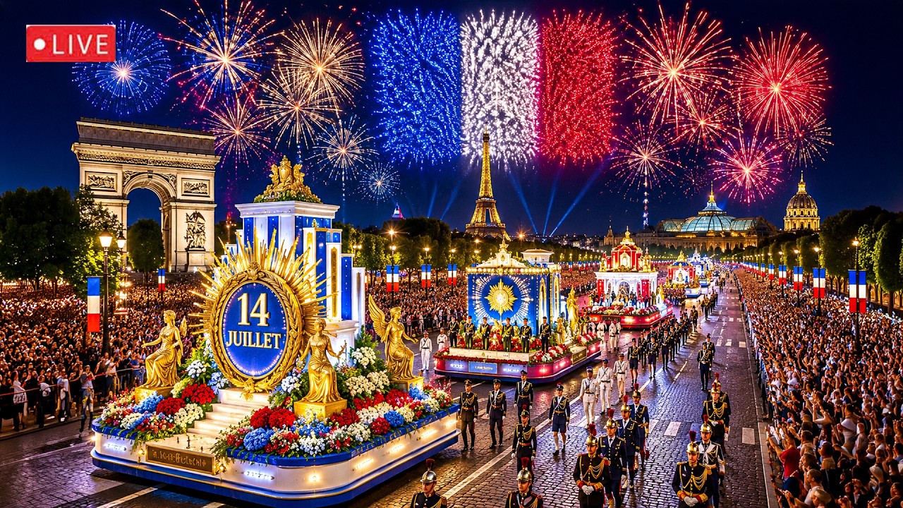 🔴 LIVE: 🇫🇷 BASTILLE DAY 2026 | France National Day Military Parade, Paris & Eiffel Tower Firework