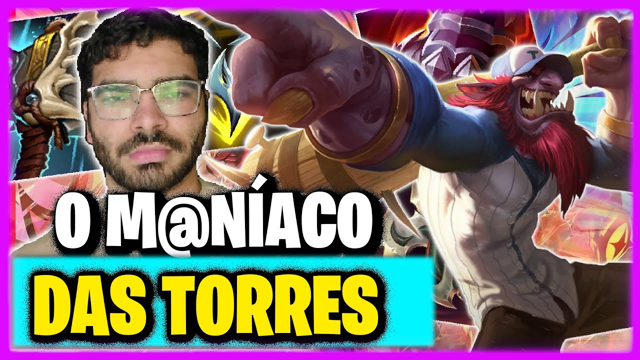 O FAMOSO M@N&Iacute;AC0 DA TORRE   | League of Legends | TRUNDLE VS  KAYN