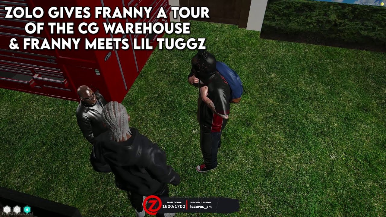 Zolo gives Franny a tour of the CG Warehouse And Meets Tuggz | NoPixel 4.0