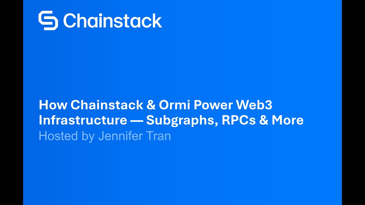 How Chainstack & Ormi Power Web3 Infrastructure &mdash; Subgraphs, RPCs & More
