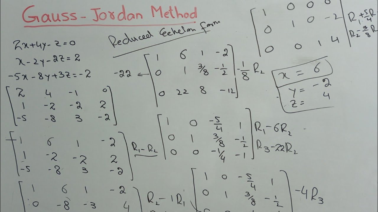Gauss Jordan Method || Reduce Echelon form