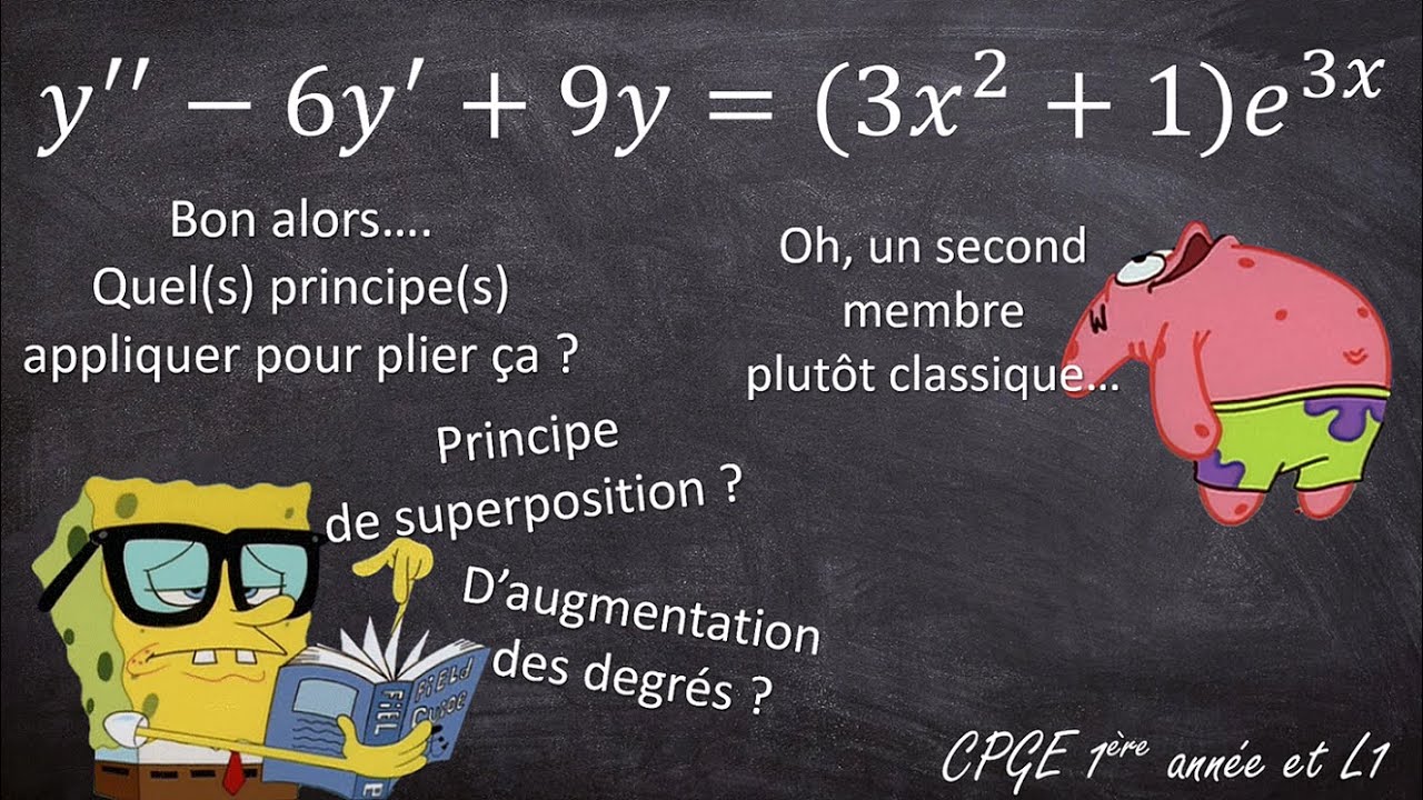 Une équation différentielle linéaire d'ordre 2 à coeff constants et 2nd membre usuel (CPGE 1 & L1)