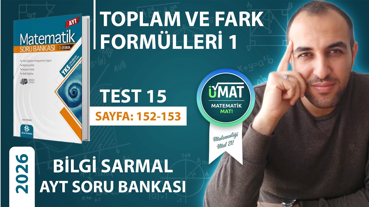2026 BİLGİ SARMAL AYT MATEMATİK TRİGONOMETRİ TEST 15(KONU ANLATIMLI-ÖSYM TARZI SORULARLA)