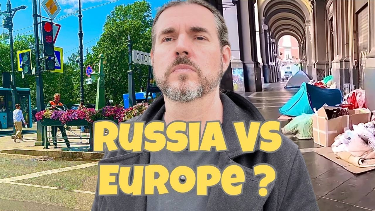 🇪🇺Walking Tour!🇷🇺Comparing RUSSIA to the EU.🚷Which is Better?!🇺🇸AMERICAN looks around.👀🗑️😱