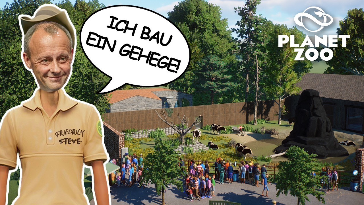 Wenn Friedrich Merz ein Gehege planen würde in Planet Zoo