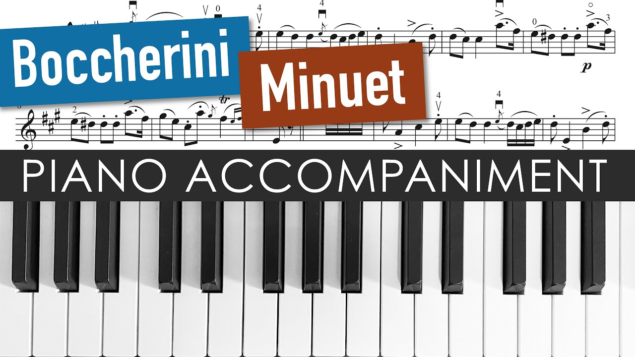 Boccherini Minuet | Piano Accompaniment | Violin Sheet Music | Different Tempi