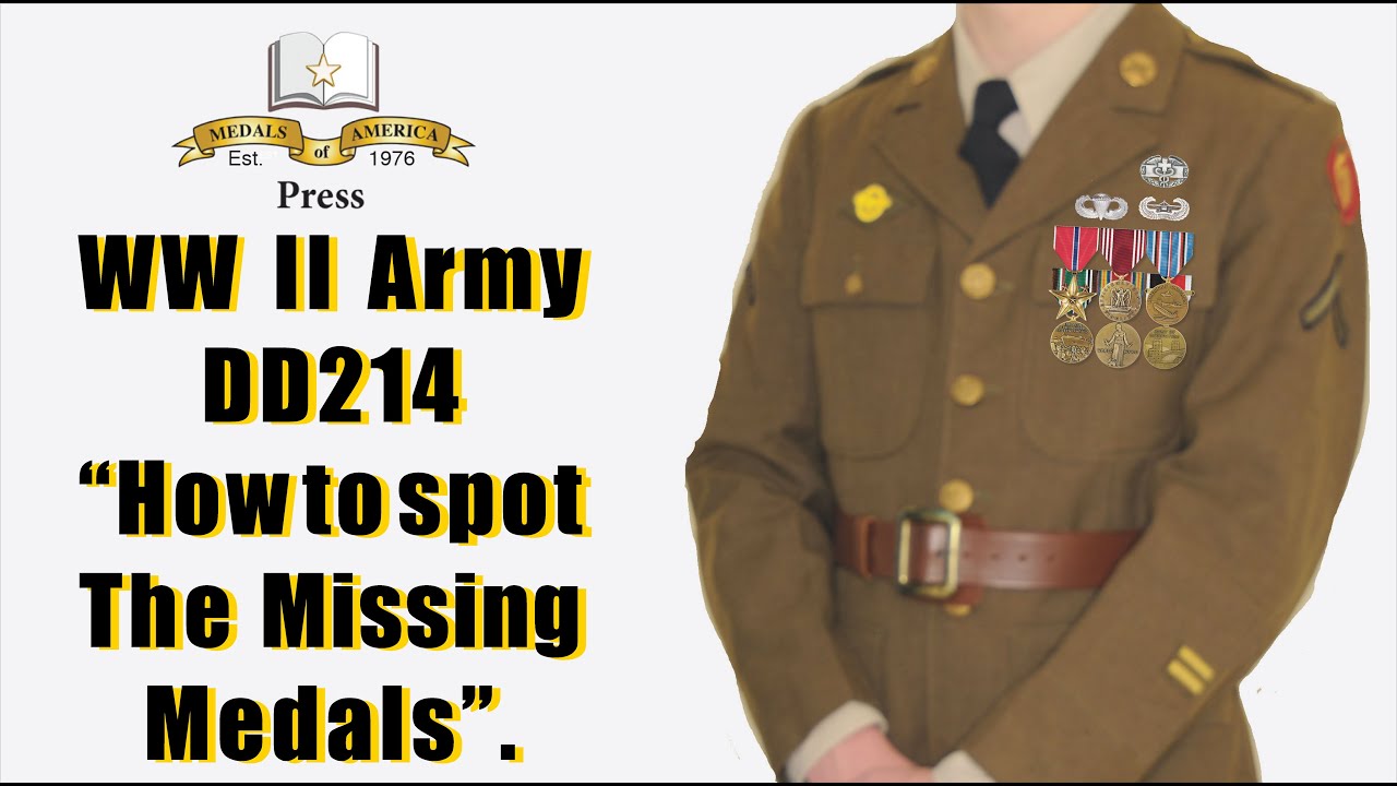 WW2 Army DD214 Discharge Form which identify a veteran's medals often missed some medals! AGO Form55