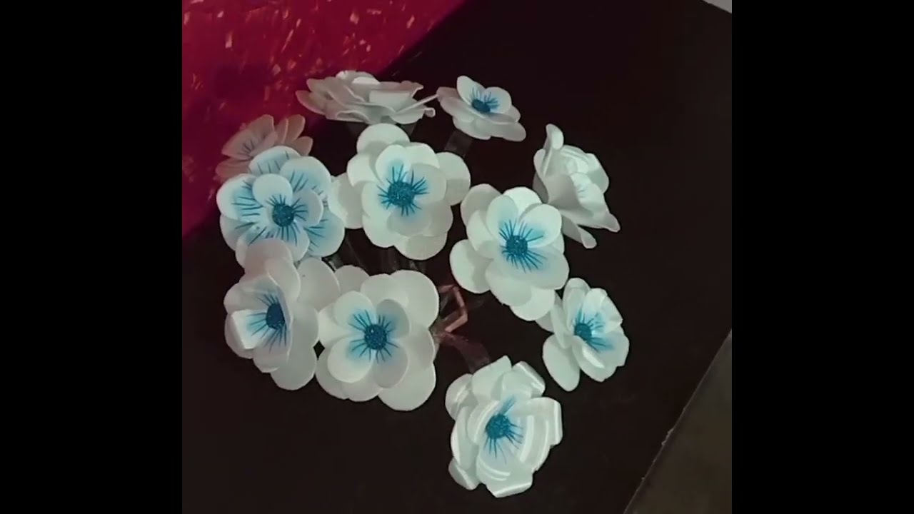 Como Hacer Flores En Icopor Desechable😍😍😍