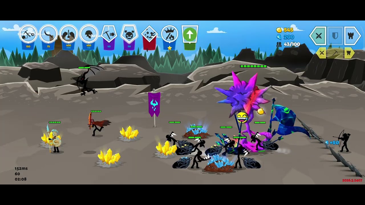Stick War 3-YusufTurhan gameplay 1v1 standart (wrathnar-sparta-eclipsor) 
