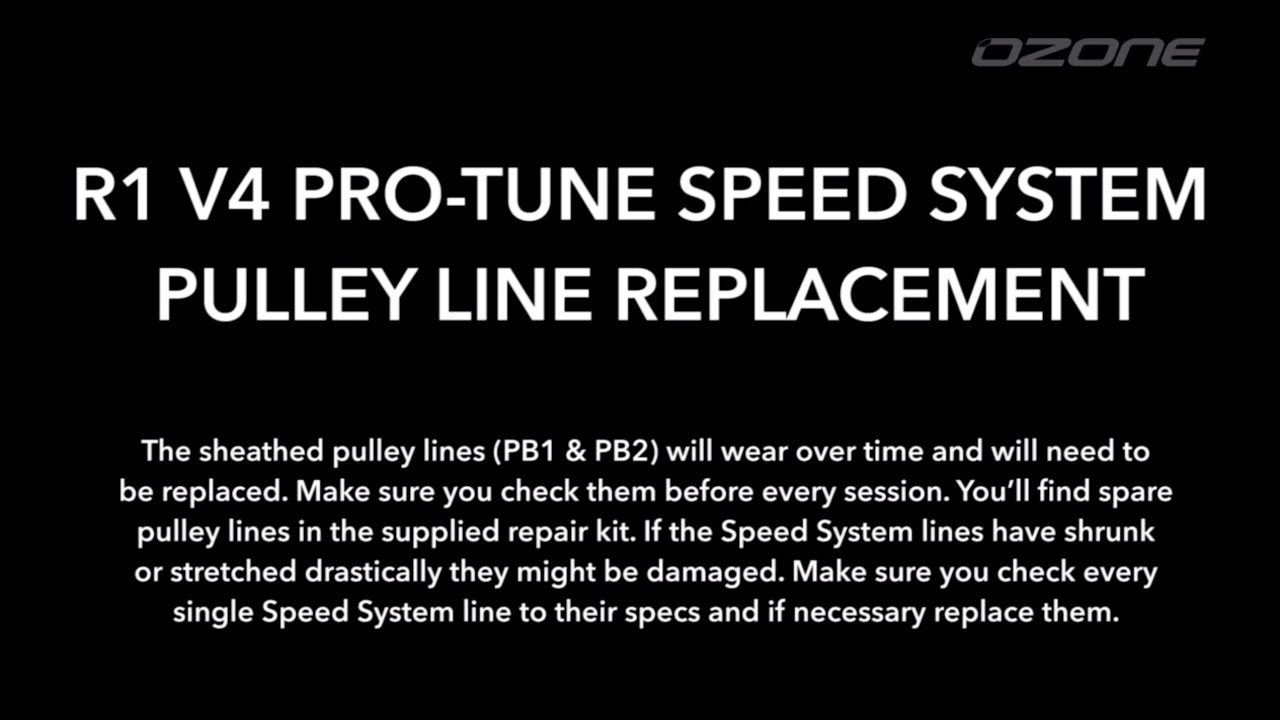 Ozone R1 V4 - Pro-Tune Speed System Pulley Line Replacement
