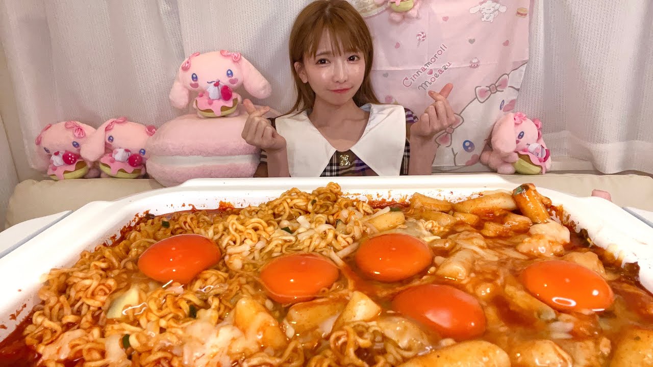 【大食い】激辛ラーメントッポギ【もえあず】