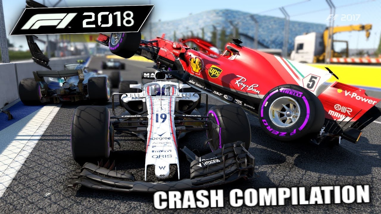 F1 2018 (MOD) - Crash Compilation #1