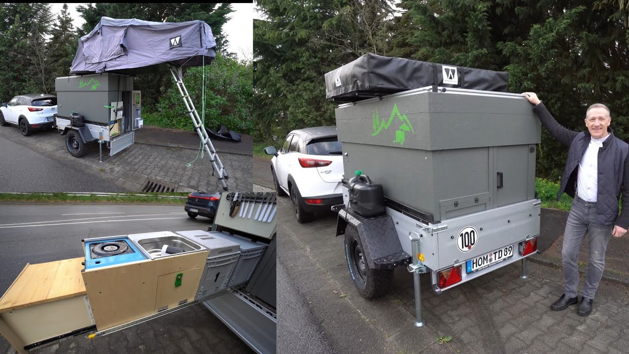 BASIS NUR 1.800 €! GEKAUFT WAR ZU TEUER! AUTOVERKÄUFER THOMAS BAUT WOHNZELT-CAMPING ANHÄNGER SELBST!