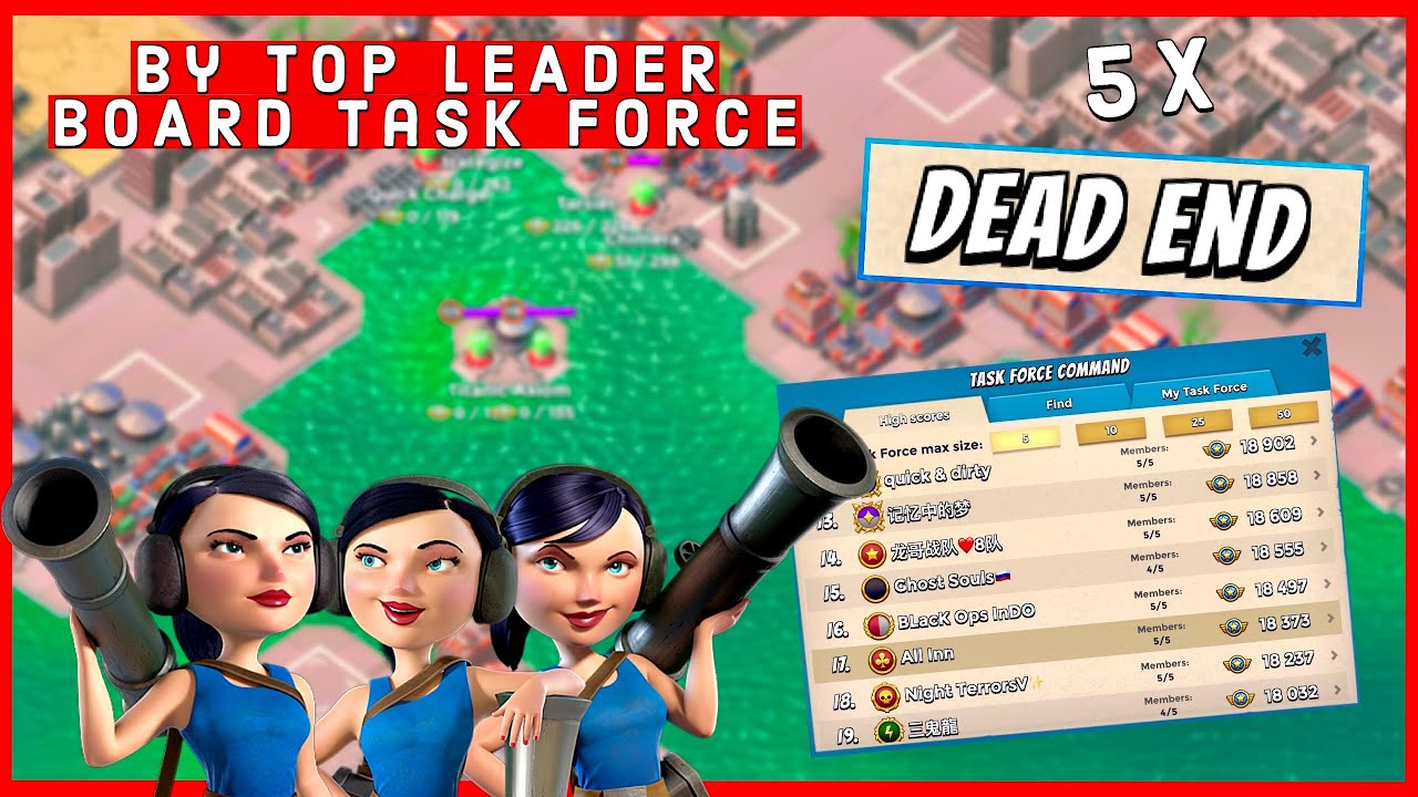 all SOLOS - LEADERBOARD task force 😎 operation DEAD END // BOOM BEACH gameplay/attack strategy/tips