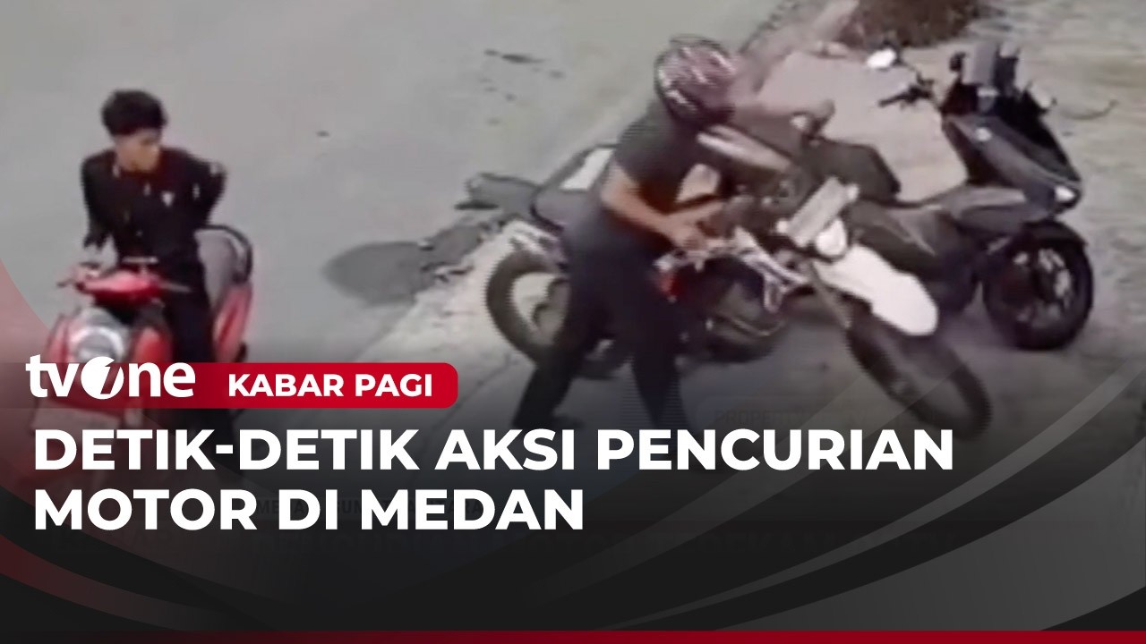 Beraksi Kurang Dari Satu Menitt, Aksi Pencurian Motor Terekam CCTV | Kabar Pagi