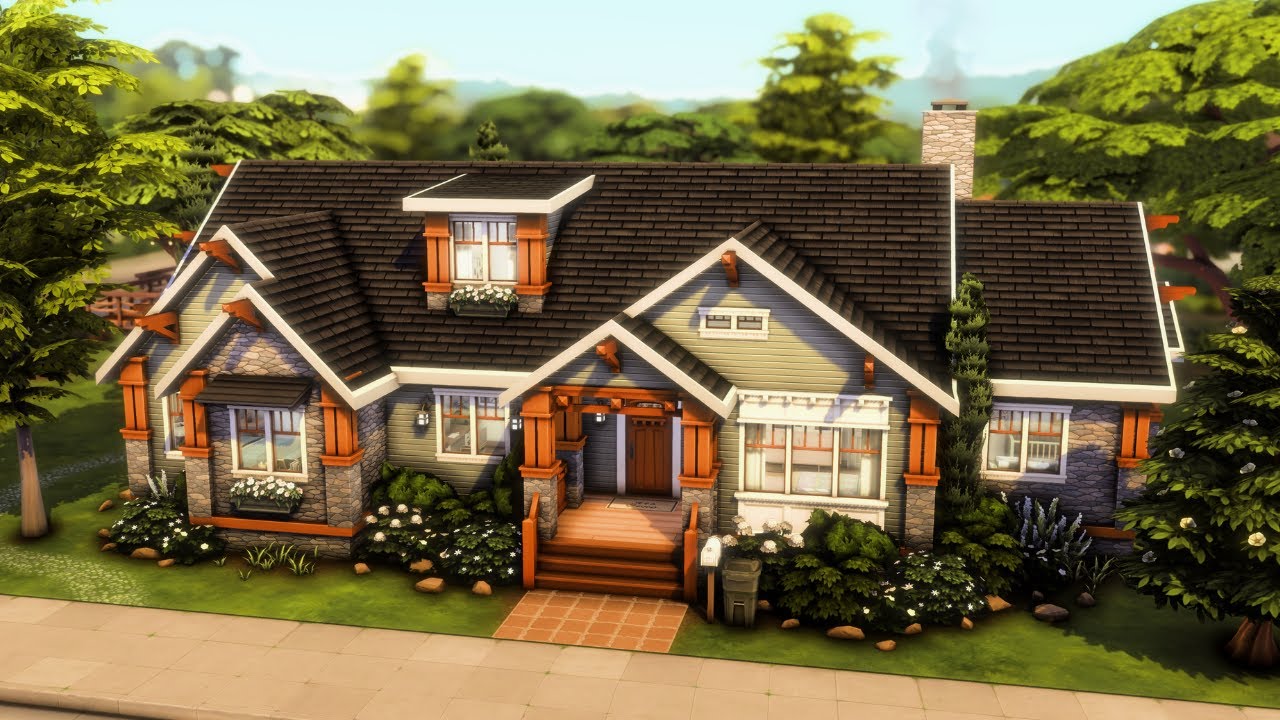 Large San Sequoia Family Home 🏡 The Sims 4 Speed Build | No CC