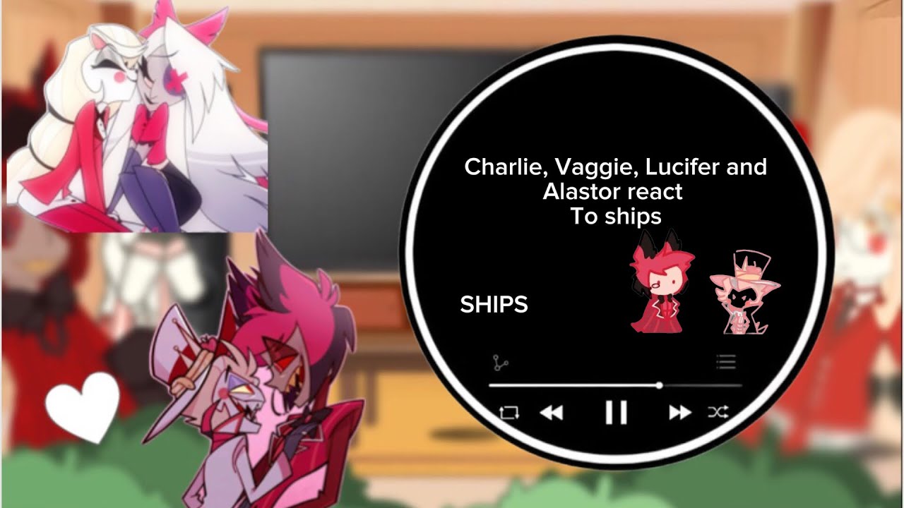 Hazbin hotel react to Radioapple, Chaggie ~{My AU}~ 16+ 🇧🇷🇺🇸#hazbinhotel #radioapple #chaggie 