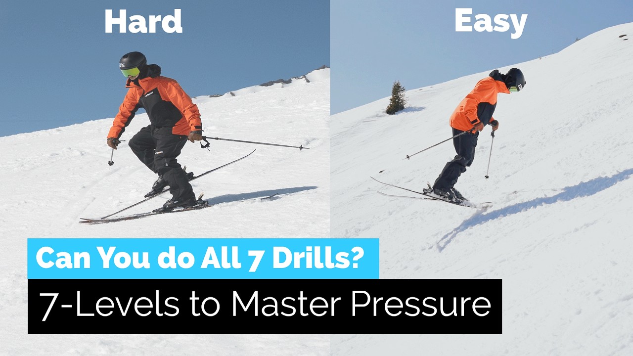 7 Drill Levels for Ski Control (Rotation, Pressure & Balance)