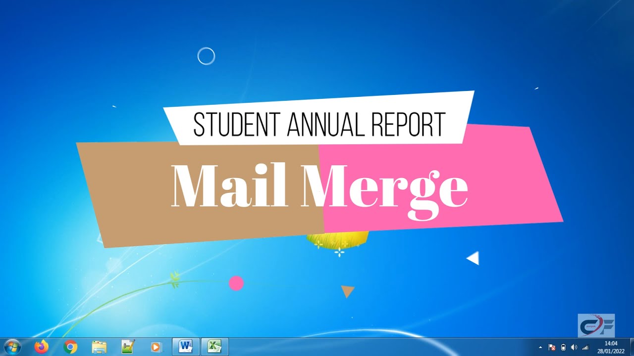 Create students annual report in Microsoft Word using Mail Merge