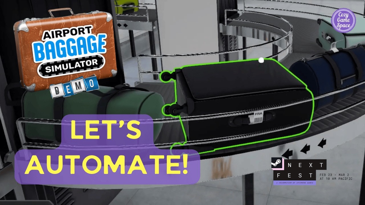 Airport Baggage Simulator | Steam Next Fest | Setting up our first automation