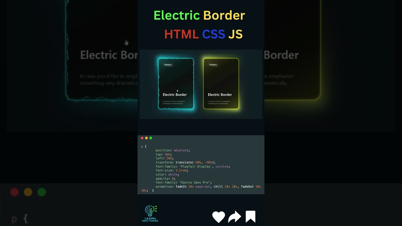 Electric Border Effect CSS