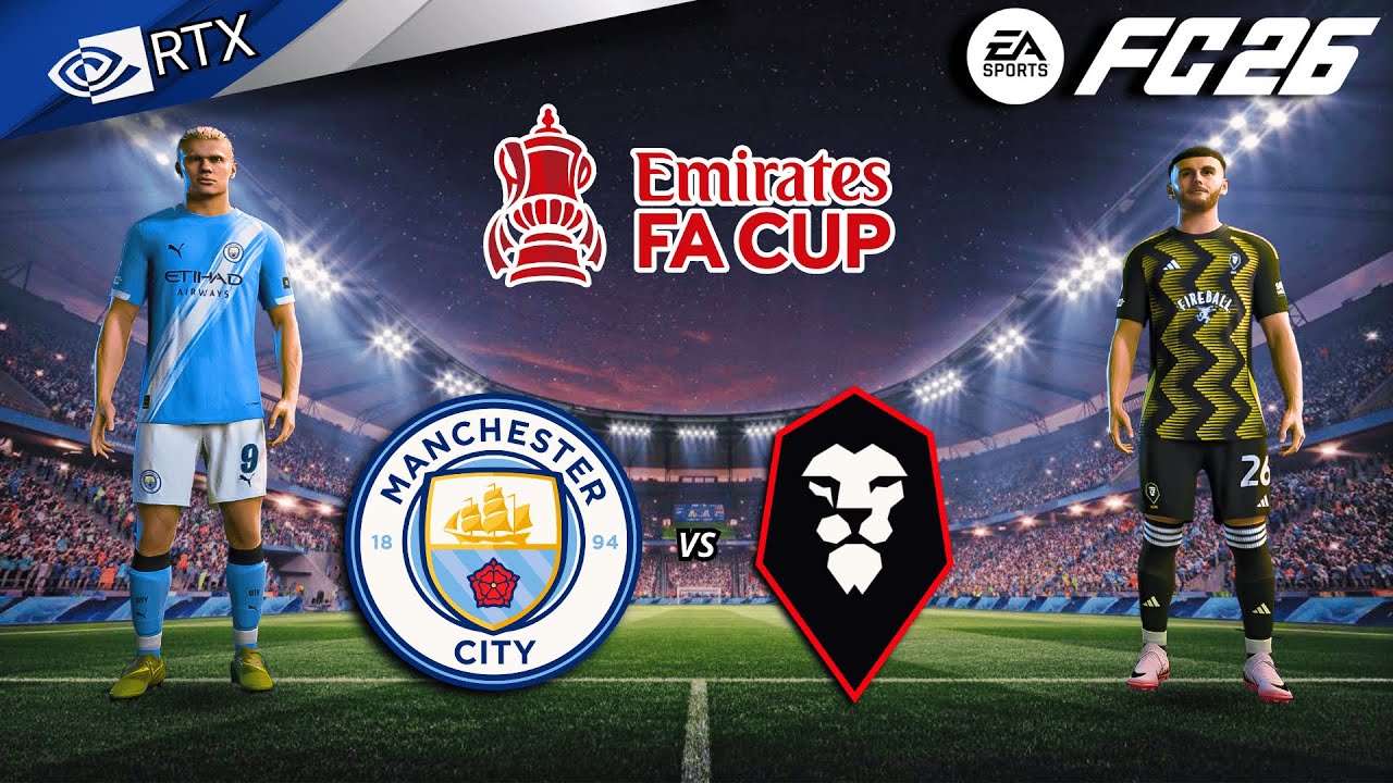 FC 26 - Man City vs Salford City Ft. Haaland, Semenyo | FA Cup 25/26 Full Match | PC™ [4K60]