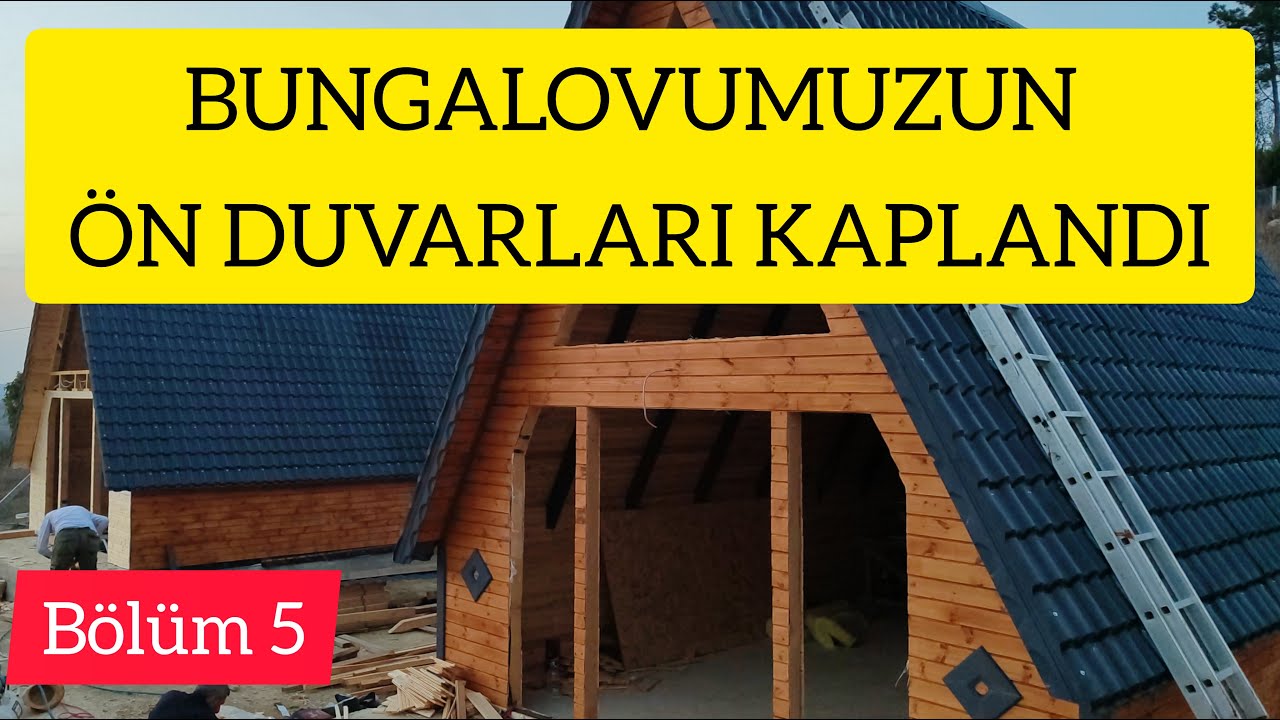 Ahşap Evlerimizin Ön Cephesi Kaplandı - Laminant Parke ve Fayans Seçimi Yaptık #bungalov #köyegöç