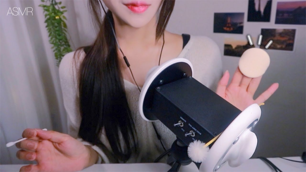 ASMR 말랑 쫀득 찹쌀떡같은 팅글과 나무 귀이개 + 면봉 수다 귀청소👂🏻│토독토독, 긁적긁적│3Dio Ear Cleaning
