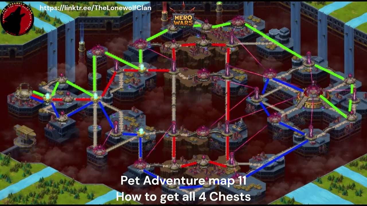 Hero wars Pet adventure Map 11: Ghirwil City Depths Guide
