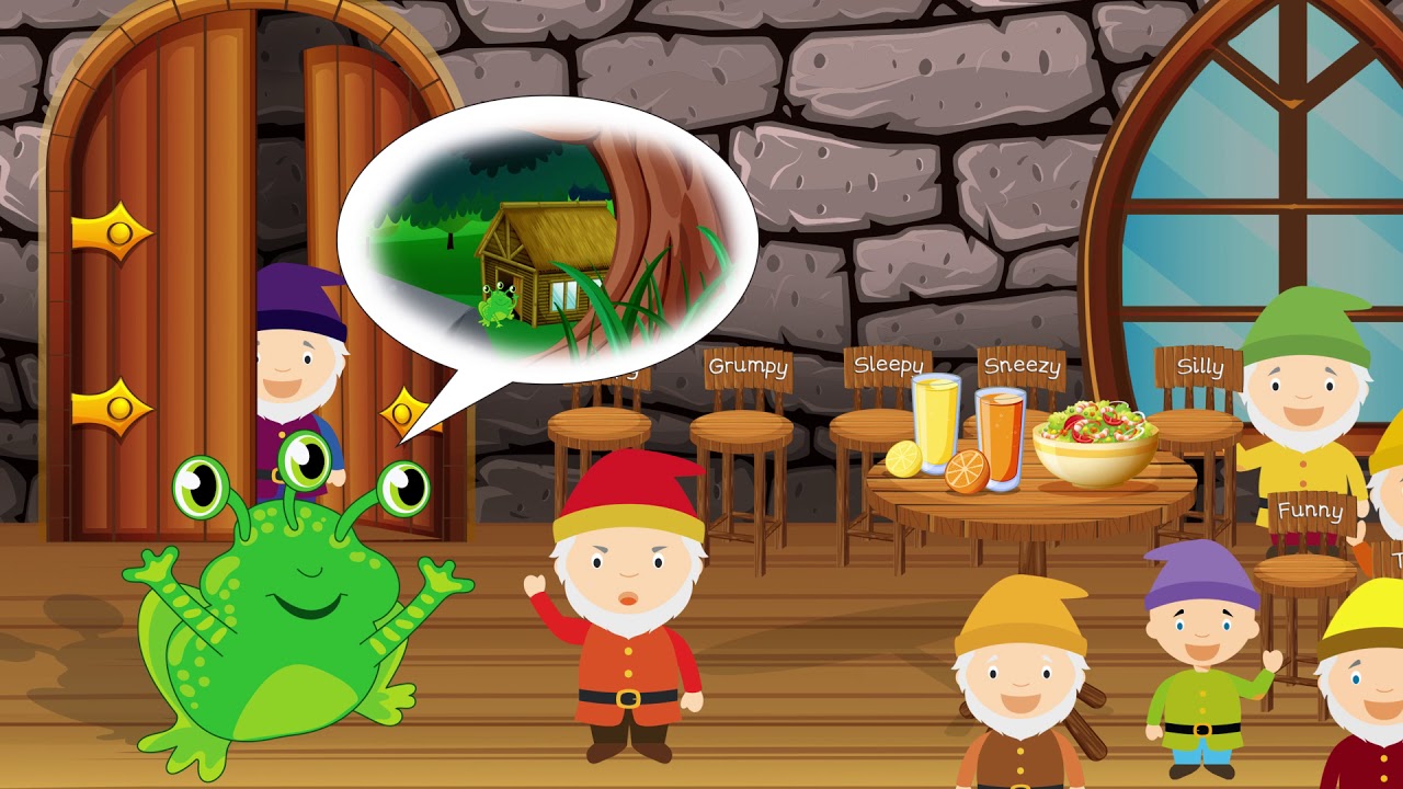 Green Froggy and the seven dwarfs