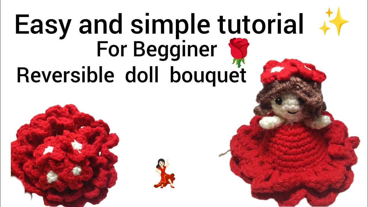 How to crochet reversible doll tutorial 🌹💃🏻@Pinak-u3x 