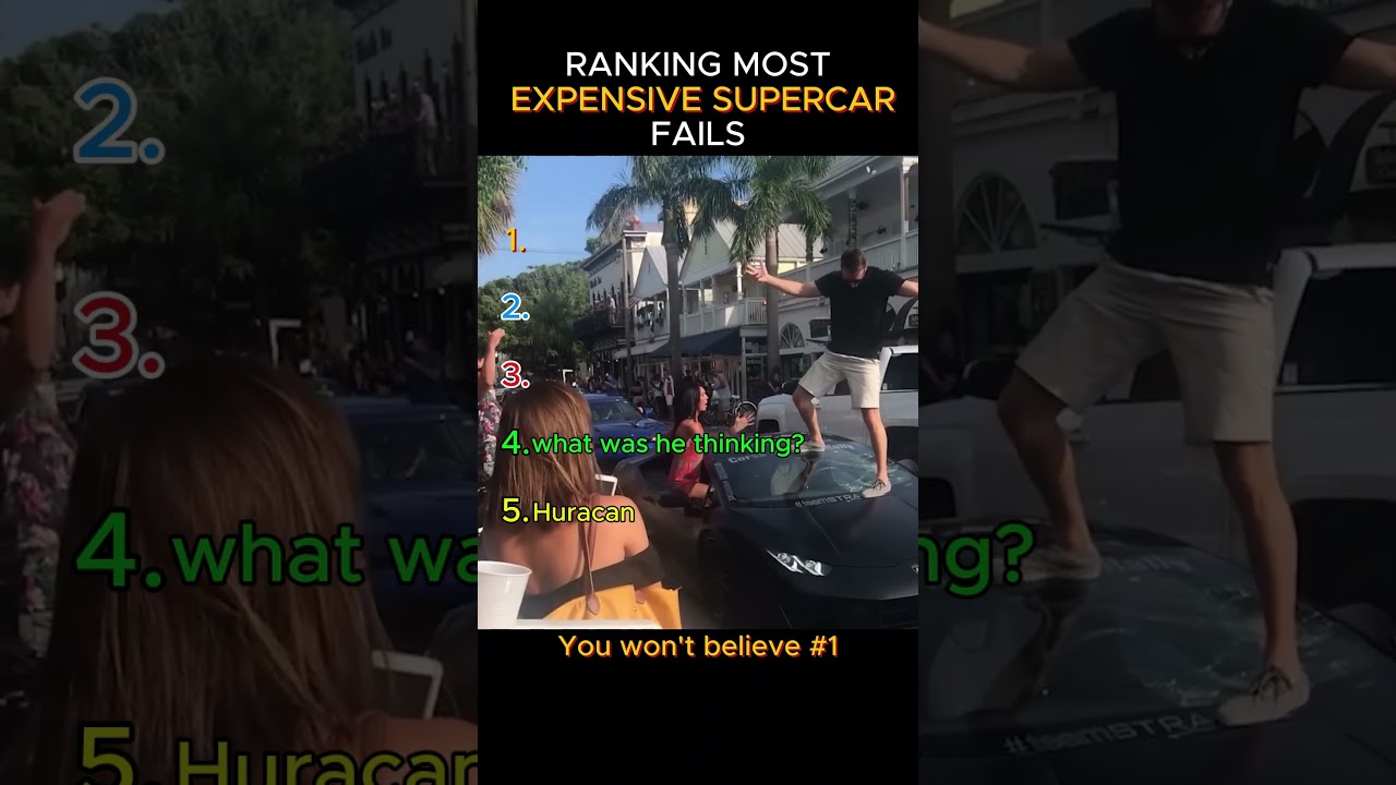 Ranking Most Expensive Supercar Fails #cars #automobile #fails #ranking #carshorts