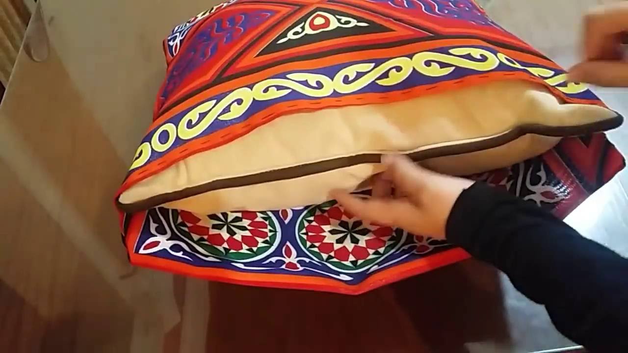 صنع خدادية بقماش الخيامية - ديكور رمضان بسيط وانيق -Ramadan decoration DIY pillow case