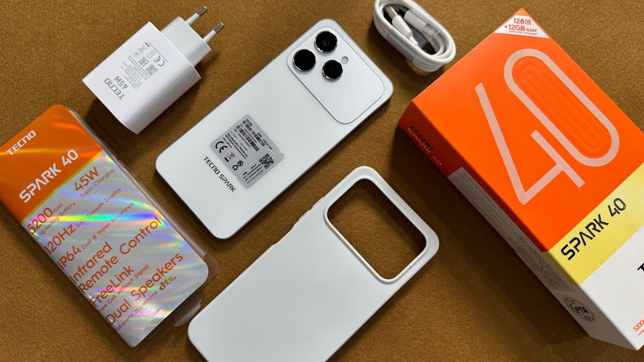 Tecno Spark 40 | unboxing | 120Hz | 5200mah | infrared | FreeLink | 45w |